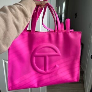 Telfar Pink Shopping Bag